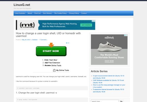 
                            3. How to change a user login shell, UID or homedir with usermod ...