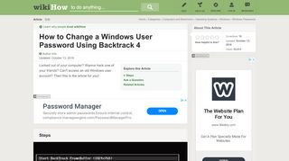 
                            2. How to Change a Windows User Password Using Backtrack 4: 15 Steps