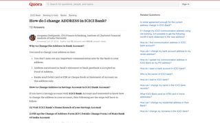 
                            8. How to change ADDRESS in ICICI Bank - Quora