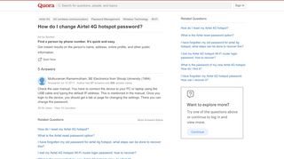
                            12. How to change Airtel 4G hotspot password - Quora