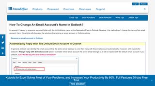 
                            6. How to change an email account's name in Outlook? - ExtendOffice