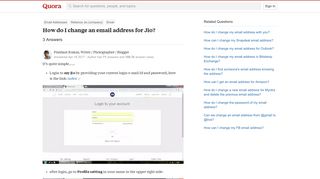 
                            10. How to change an email address for Jio - Quora