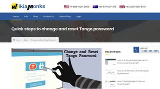 
                            12. How to change and reset Tango password | Wikiamonks