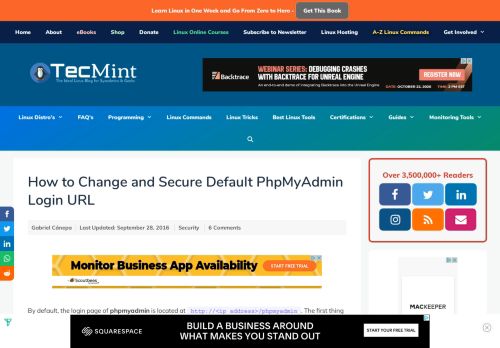 
                            3. How to Change and Secure Default PhpMyAdmin Login URL - Tecmint