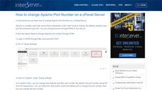 
                            10. How to change Apache Port Number on a cPanel Server - Interserver ...