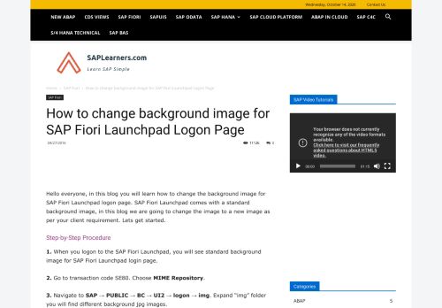 
                            7. How to change background image for SAP Fiori Launchpad Logon Page