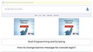 
                            12. How to change banner message for console login? - Unix.com