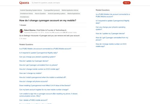 
                            4. How to change cyanogen account on my mobile - Quora