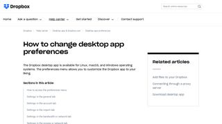 
                            4. How to change desktop app preferences – Dropbox Help