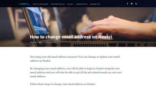 
                            1. How to change email address on Naukri - Naukri.com