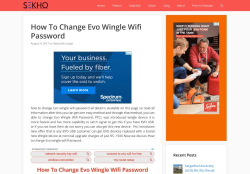 
                            7. How To Change Evo Wingle Wifi Password - sekho.com.pk