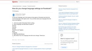 
                            12. How to change language settings on Facebook - Quora