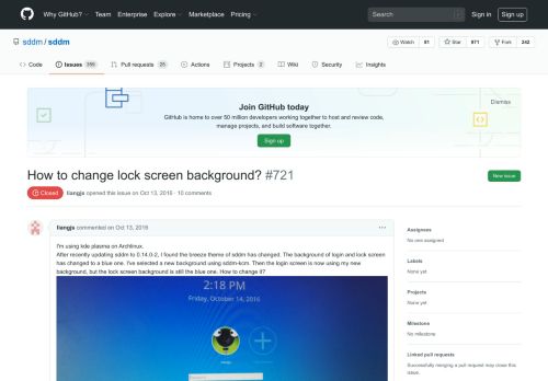 
                            13. How to change lock screen background? · Issue #721 · sddm/sddm ...
