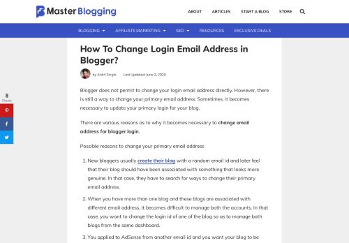 
                            10. How To Change Login Email Address in Blogger? - Master Blogging