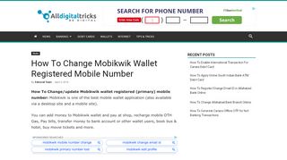 
                            9. How To Change Mobikwik Wallet Registered Mobile ...