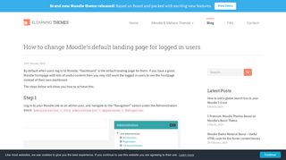 
                            2. How to change Moodle's default landing page for logged in users ...