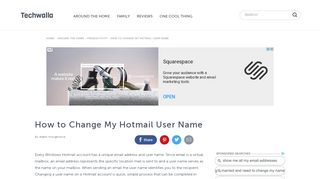 
                            8. How to Change My Hotmail User Name | Techwalla.com