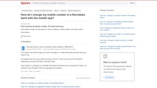 
                            12. How to change my mobile number in a Karnataka bank with the mobile ...