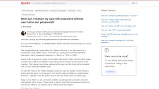 
                            2. How to change my own wifi password without username and password ...
