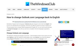 
                            10. How to change Outlook.com Language back to English