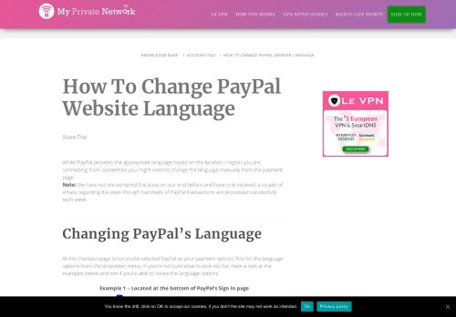 
                            3. How To Change PayPal Website Language : My Private Network