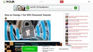 
                            10. How to Change / Set WiFi Password Tutorial | Web.pk
