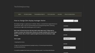 
                            7. How to change Slim display manager theme | Techtimejourney