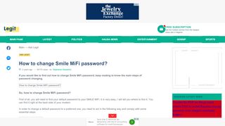
                            8. How to change Smile MiFi password? ▷ Legit.ng