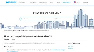 
                            5. How to change SSH passwords from the CLI