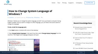 
                            10. How to Change System Language of Windows 7 - Driver Easy