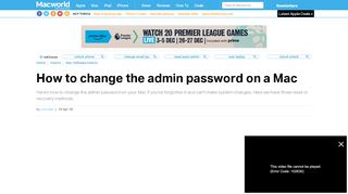 
                            5. How to change the admin password on a Mac - Macworld UK