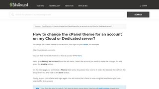 
                            12. How to change the cPanel theme for an account on my Cloud or ...