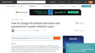 
                            9. How to change the default username and password for Huawei HG8245 ...