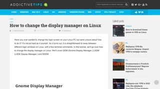 
                            9. How to change the display manager on Linux - AddictiveTips
