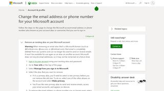 
                            1. How to change the email address associated with your Microsoft account