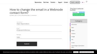 
                            9. How to change the email in a Webnode contact form? | Wiliam ...