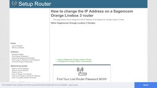 
                            7. How to change the ip address of the Sagemcom Orange Livebox 3