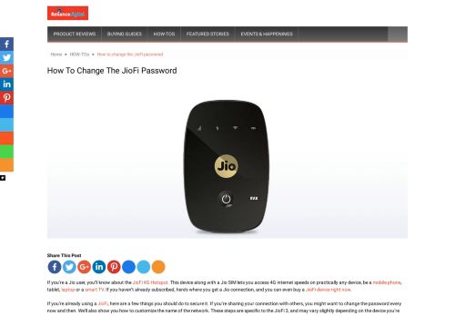 
                            12. How to change the JioFi password | | Resource Centre by ...