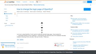 
                            9. how to change the login page of OpenErp? - Stack Overflow