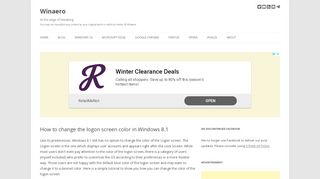 
                            6. How to change the logon screen color in Windows 8.1 - Winaero