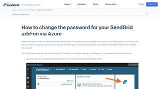 
                            8. How to change the password for your SendGrid add-on via Azure ...
