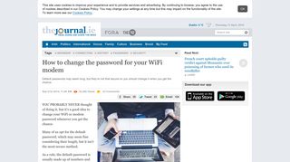 
                            10. How to change the password for your WiFi modem · TheJournal.ie