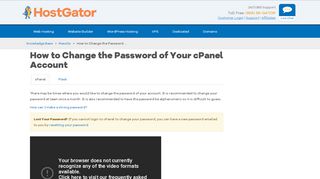 
                            13. How to change the password of your cPanel account « HostGator ...