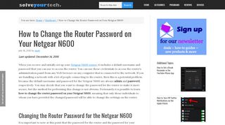 
                            8. How to Change the Router Password on Your Netgear ...