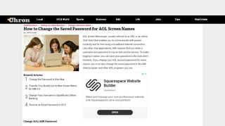 
                            8. How to Change the Saved Password for AOL Screen Names | Chron ...