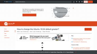 
                            6. How to change the Ubuntu 18.04 default greeter? - Ask Ubuntu