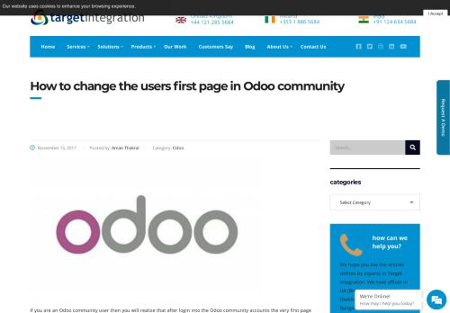 
                            12. How to change the users first page in Odoo community - Target ...