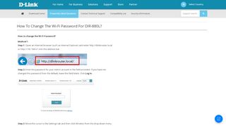 
                            2. How to change the Wi-Fi Password? Malaysia - D-Link - ...