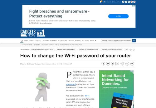 
                            10. How to change the Wi-Fi password of your router | Gadgets Now