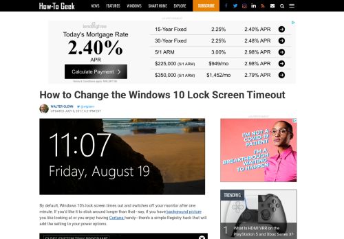 
                            3. How to Change the Windows 10 Lock Screen Timeout
